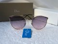 DIOR 2021 слънчеви очила тип котка UV 400 защита с лого, снимка 7