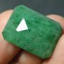 14,25 карата Естествен зелен изумруд Замбийски сертифициран камък, снимка 3