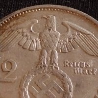 Сребърна монета 2 райхсмарки 1937г. Нацистка Германия Трети Райх с СХВАСТИКА за КОЛЕКЦИЯ 42049, снимка 8 - Нумизматика и бонистика - 43798672
