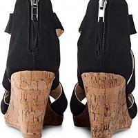 Дамски обувки Cox, нови, черни с беж, снимка 5 - Дамски обувки на ток - 29513806
