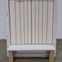 Ръчно изработен дървен щанд и пейка с облегалка, снимка 3 - Декорация за дома - 39404698