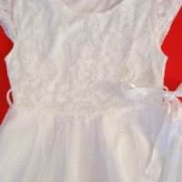 Бяла рокличка+чорапогащник, снимка 7 - Детски рокли и поли - 43943855