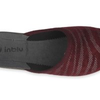 INBLU Италиански дамски чехли на платформа, Бордо с ефектни ленти, снимка 4 - Пантофи - 43556443