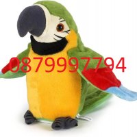Говорещ Папагал - Плюшена играчка, снимка 1 - Плюшени играчки - 37552412