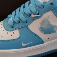 Nike AirForce 1 Nail Art Сини и Бели Дамски Обувки Маратонки Кецове Размер 39 Номер Нови Женски , снимка 2 - Маратонки - 39306472