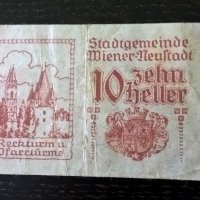 Банкнота - Австрия - 10 хелера | 1920г., снимка 2 - Нумизматика и бонистика - 26223393