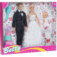 Кукли-манекени на булката и младоженеца с шаферка, снимка 2 - Кукли - 43294506