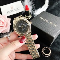 Луксозен дамски ръчен часовник Rolex, стилен Ролекс , водоустойчив, снимка 6 - Дамски - 37074609