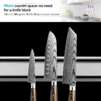 2924 Магнитна алуминиева поставка за кухненски ножове, снимка 9 - Аксесоари за кухня - 35355480