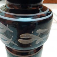 Керамична ваза ръчно рисувана, снимка 3 - Антикварни и старинни предмети - 26913707