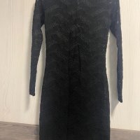 Къса черна дантелена рокля размер XS, снимка 1 - Рокли - 44059410