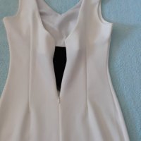 Бяла официална скъпа рокля със сегмент-изкуство. Къса и сексапилна , елегантна, с цип на гърба, нова, снимка 10 - Рокли - 37264692