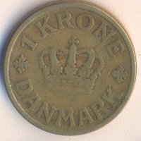 Дания крона 1926 година, снимка 1 - Нумизматика и бонистика - 38067078