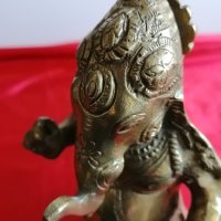 Уникална Бронзова Статуетка ГАНЕША, Будизъм , Буда, снимка 5 - Антикварни и старинни предмети - 43209693