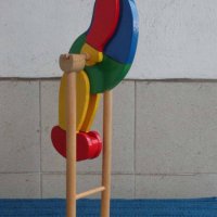Дървена играчка „Клоун”, снимка 2 - Антикварни и старинни предмети - 36906492