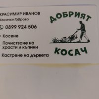 ДОБРИЯТ КОСАЧ-косене,почистване на храсти и къпини.Рязане на дървета, снимка 1 - Други почистващи услуги - 43999123