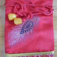Традиционна торбичка тип пунгия от плат DELL от Монголия-3, снимка 3 - Други ценни предмети - 28727238