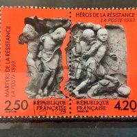 1540. Франция 1993 = “ История.   Мъченици и герои на Съпротивата “, снимка 1 - Филателия - 40606764