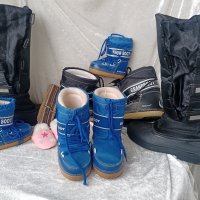 УНИСЕКС KATO НОВИ  SNOW BOOT® сини водоустойчиви ТОПЛИ детски  АПРЕСКИ Снегоходки 23 - 24 - 25, GRAN, снимка 8 - Детски боти и ботуши - 43466381