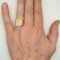 Мъжки златни пръстени  14К-585 , снимка 7 - Пръстени - 39545833