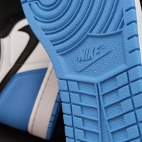 Nike Air Jordan 1 High UNC Blue Toe Нови Оригинални Мъжки Обувки Кецове Маратонки Размер 43 Номер, снимка 6 - Кецове - 40513476