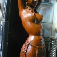 Дърворезба на женска фигура , снимка 7 - Антикварни и старинни предмети - 37126382
