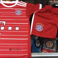 спортен екип Bayern Munhen нов тениска и шорти за дете с ръст 122,128,140,152,164,176 см до 55-60 кг, снимка 1 - Детски комплекти - 37774460