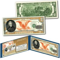 2$ Банкнота от редките два долара със златен сертификат, снимка 1 - Нумизматика и бонистика - 40569431