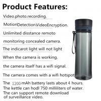 Скрита камера, 4К WIFI безжична скрита шпионска камера в спортна бутилка за вода, снимка 7 - HD камери - 38580738
