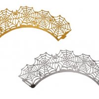3 цвята хелоуин хелуин halloween паяжина мрежа декори декорация за мъфини кексчета дантела кошнички, снимка 3 - Други - 12379240