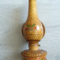 № 7001 стара дървена декоративна газена лампа  , снимка 4 - Други ценни предмети - 40825561