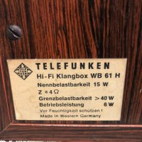 Telefunken  WB 61 H, снимка 5 - Тонколони - 44071851