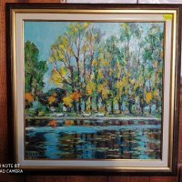 Маслена картина на Николай Ханзъров 40/40 см, снимка 1 - Картини - 43501824
