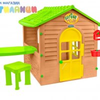 Детска градинска къща с маса и стол Mochtoys 12240, снимка 1 - Други - 32562454