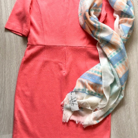 Hang елегантна рокля и нов шал в пастелни цветове , снимка 3 - Рокли - 44884712