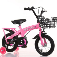 Детски Велосипед 12,14 и 16 инча Бяло ,Розово и Оранжево със светещи помощни колела, снимка 3 - Велосипеди - 44849329