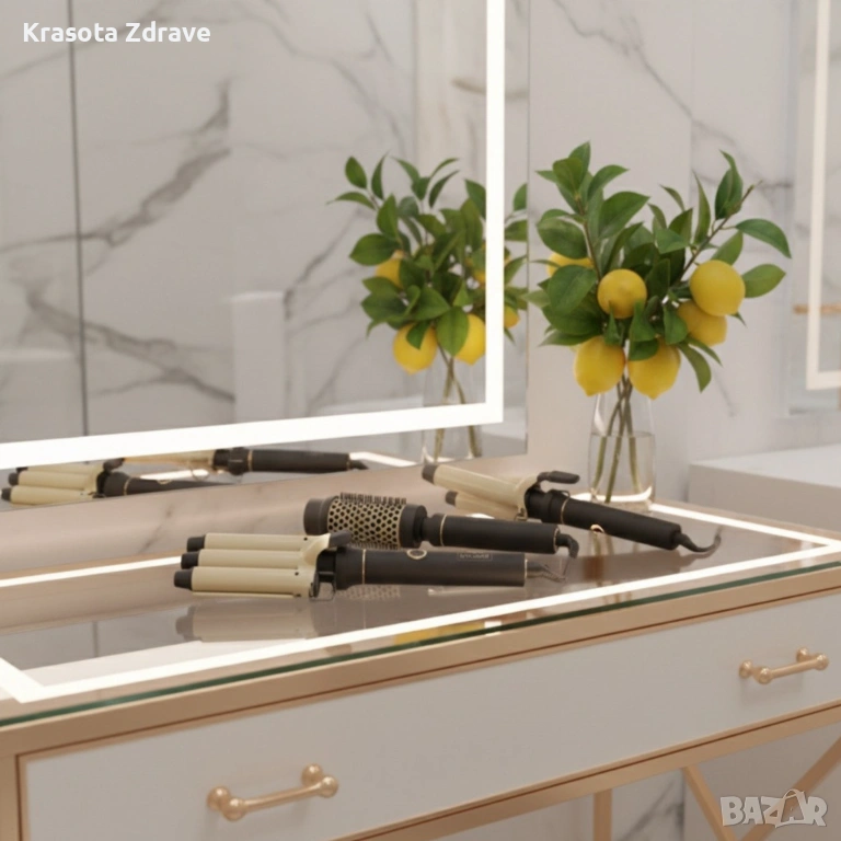 S&R Styling SD-691B – Мултифункционален комплект за оформяне на коса 4 в 1: изправя, навива и придав, снимка 1