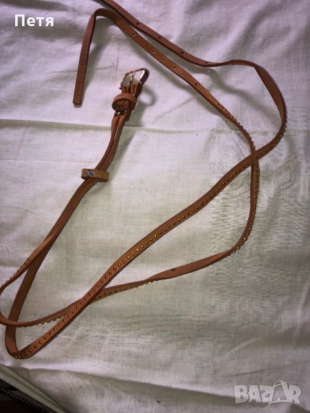 Дамски кафяв кожен колан, снимка 1