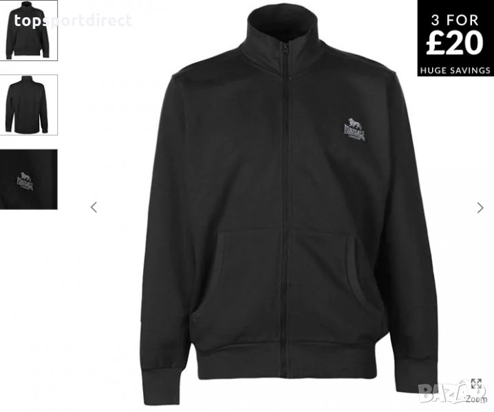 Спортно горнище с цип/висока яка Lonsdale 2stripe внос Англия., снимка 1