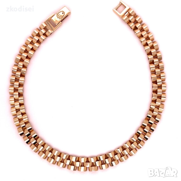 Златна мъжка гривна Rolex 9,98гр. 20,0см. 14кр. проба:585 модел:34531-5, снимка 1