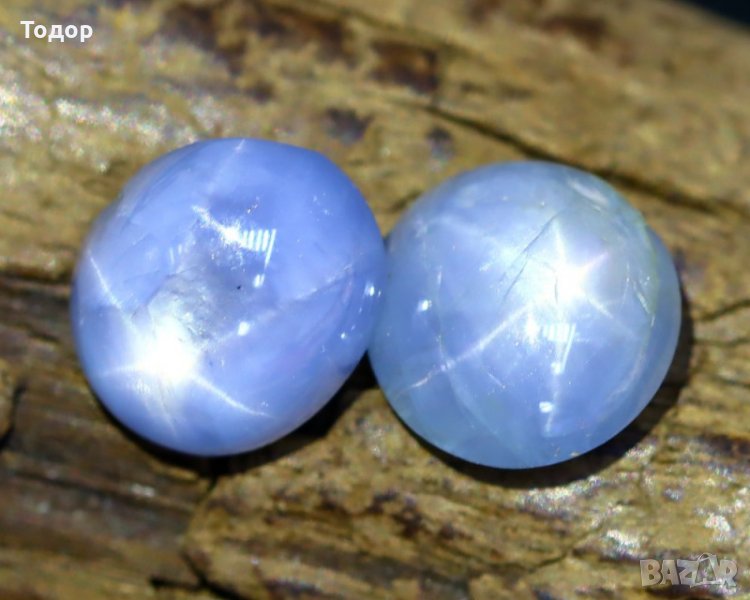 Чифт звездни сапфири 4.77 карата, снимка 1