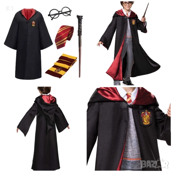 Детски костюм на Хари Потър Harry Potter костюм с аксесоари , снимка 1