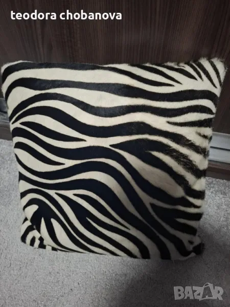 Декоративни възглавници естествена кожа Зебра, снимка 1