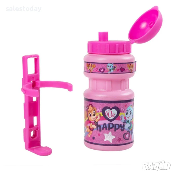 Бутилка за колелоза вода, Paw Patrol, розов, снимка 1