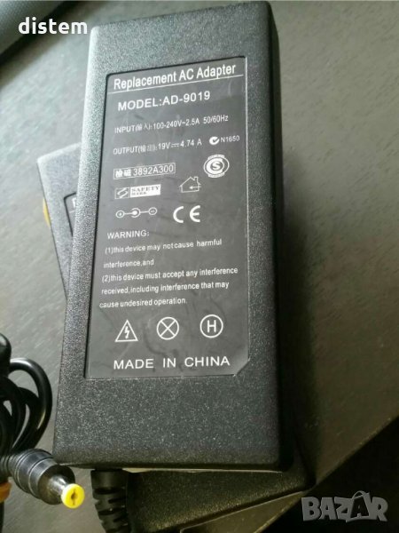 АC адаптер 19V 4.74A за Samsung AD-9019 , снимка 1