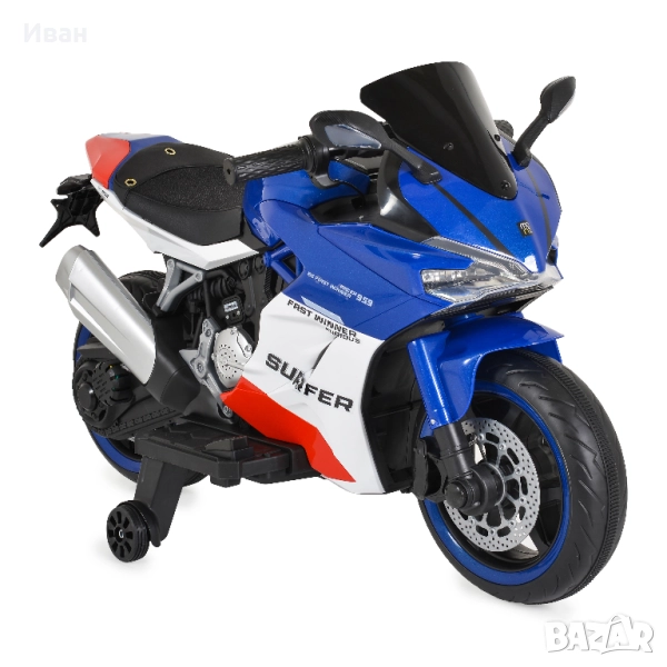 ТОП ЦЕНА!НОВО!Акумулаторен мотор Surfer BLUE с 12V батерия,мека седалка,BT, снимка 1