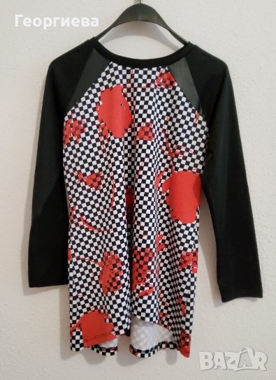 Туника с дълги ръкави и удължен гръб, снимка 1