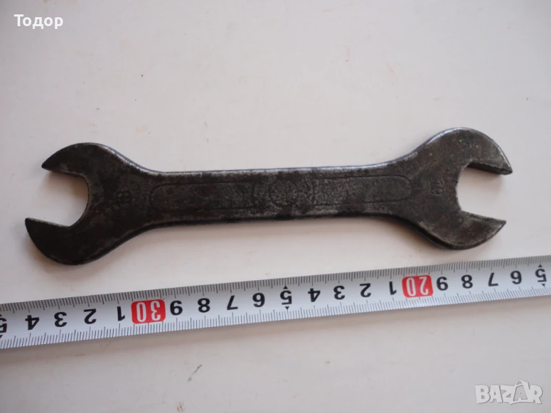 Немски старинен гаечен ключ 18/19, снимка 1