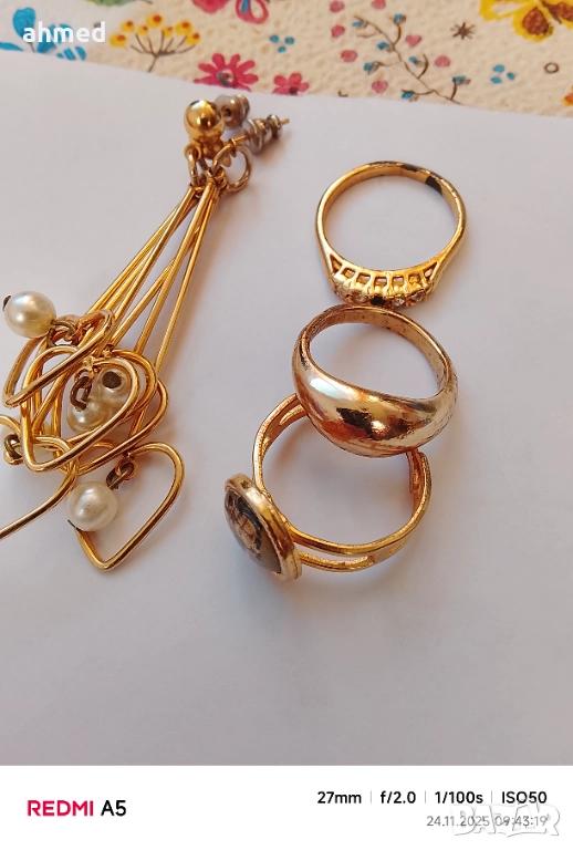 Позлатани престъпни и обици, снимка 1