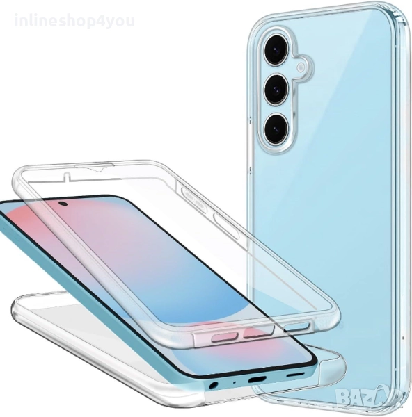 Прозрачен 360° Градуса Кейс Samsung Galaxy S25 /S25+ / FE, снимка 1